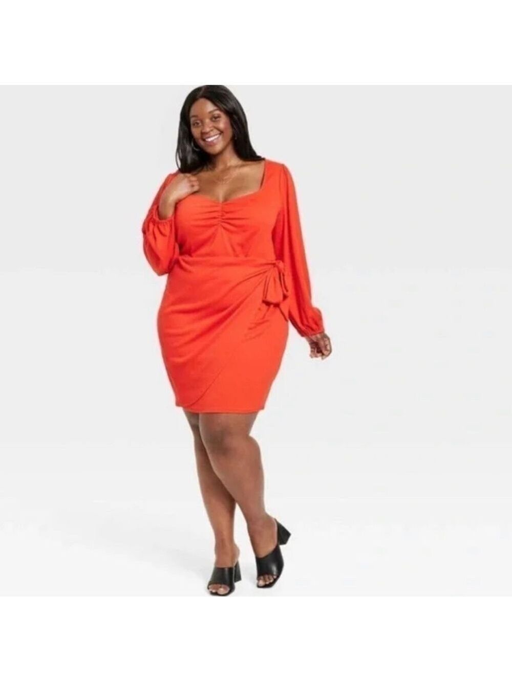 Ava & Viv Women’s Plus Size Long Sleeve Wrap Dress